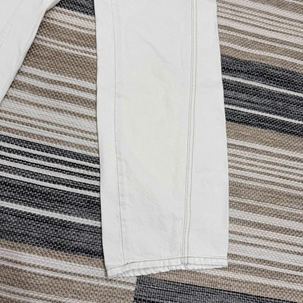 Free People We The Free Aster Straight Leg Jeans 100%‎ Cotton Cream Size 26